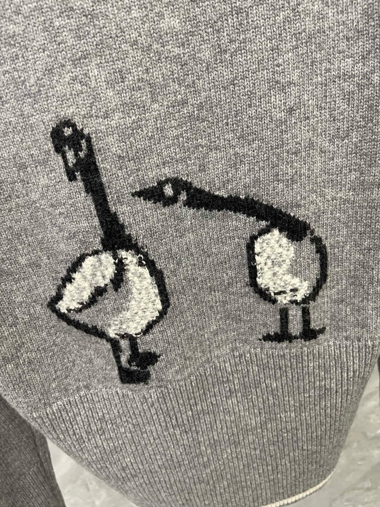 Thom Browne 톰브라운 거위 자수 스트라이프 울 가디건 14