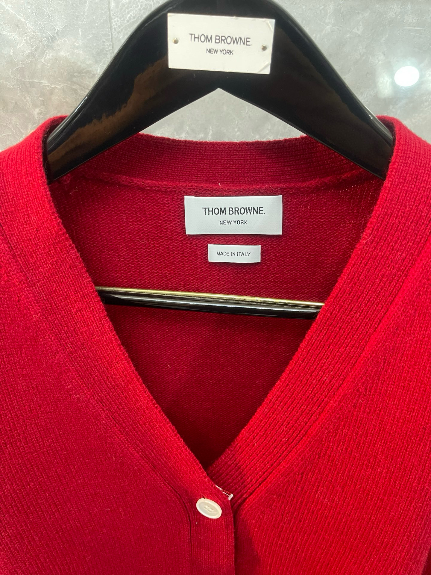 Thom Browne 톰브라운 거위 자수 스트라이프 울 가디건 2