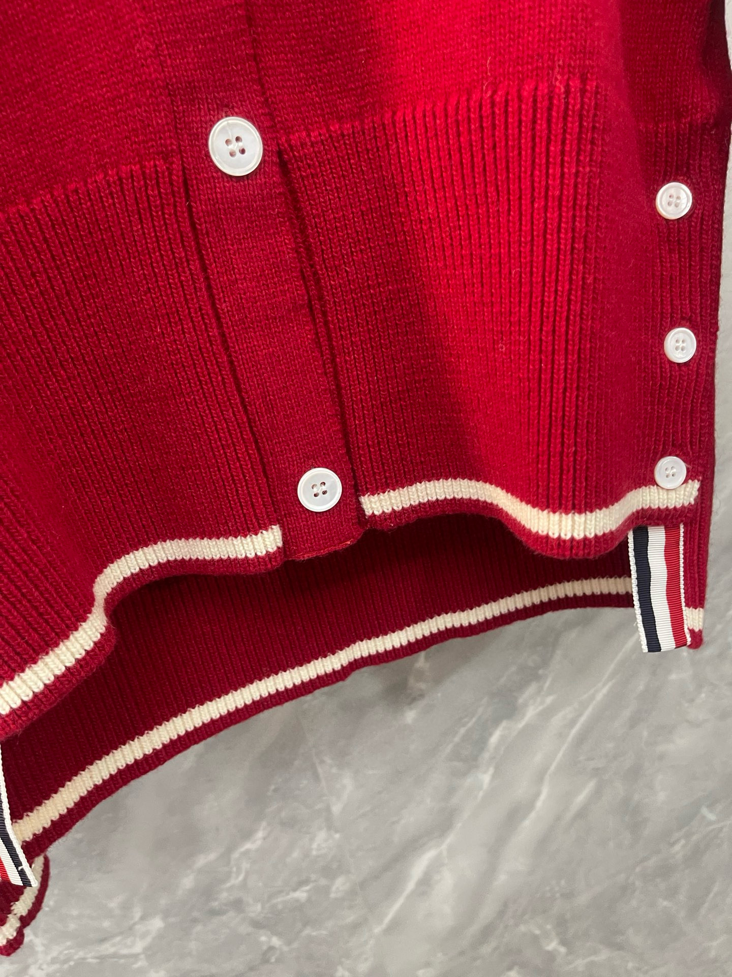 Thom Browne 톰브라운 거위 자수 스트라이프 울 가디건 6