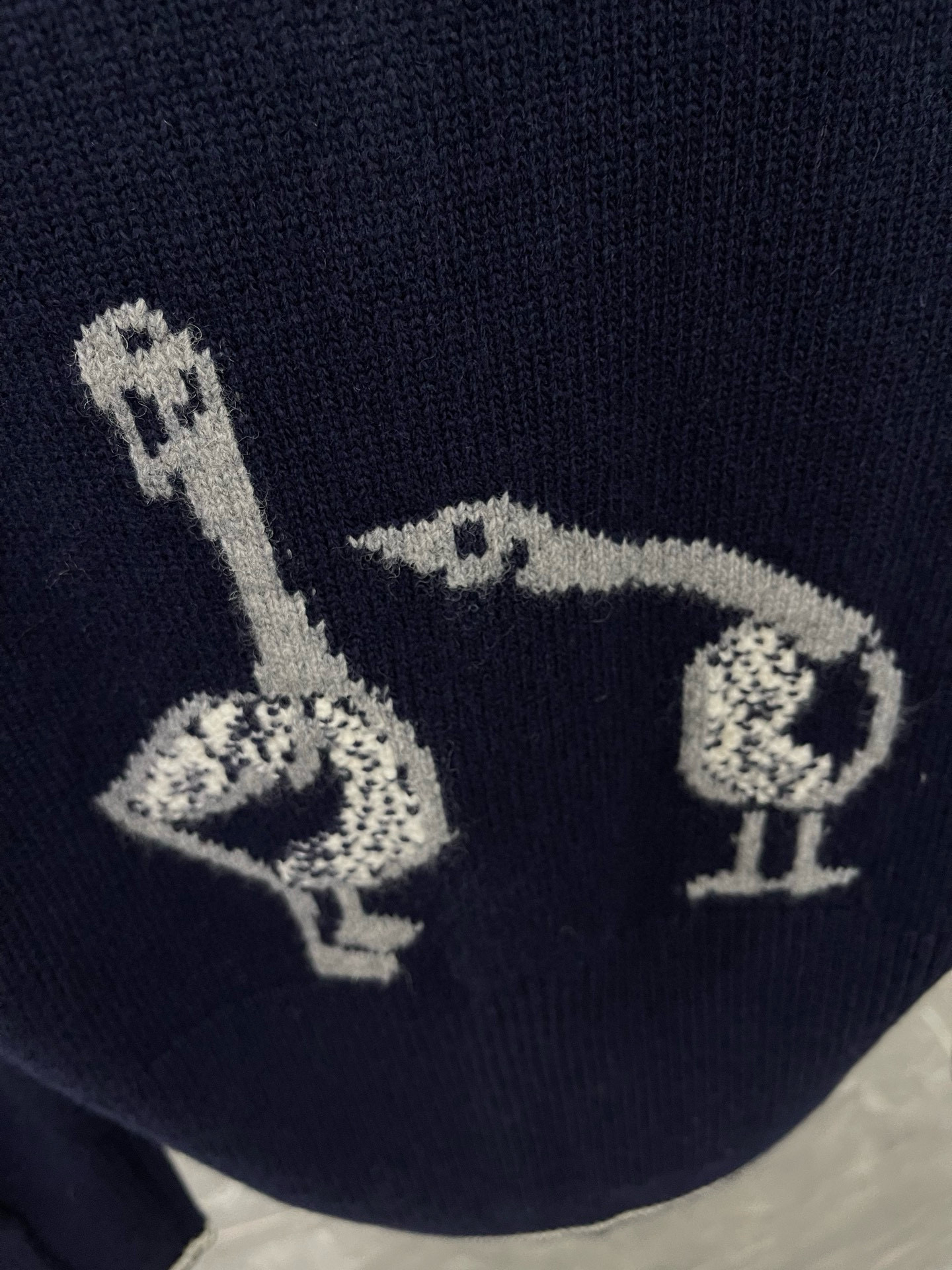 Thom Browne 톰브라운 거위 자수 스트라이프 울 가디건 8