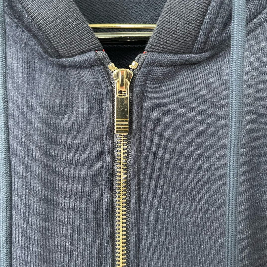 Thom Browne 톰브라운 사선 스트라이프 앵커 자수 집업 후드티 9