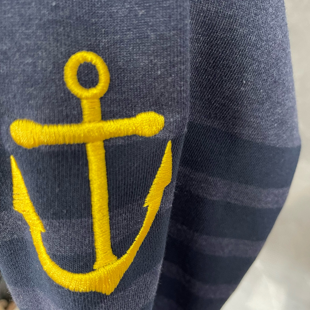 Thom Browne 톰브라운 사선 스트라이프 앵커 자수 집업 후드티 11