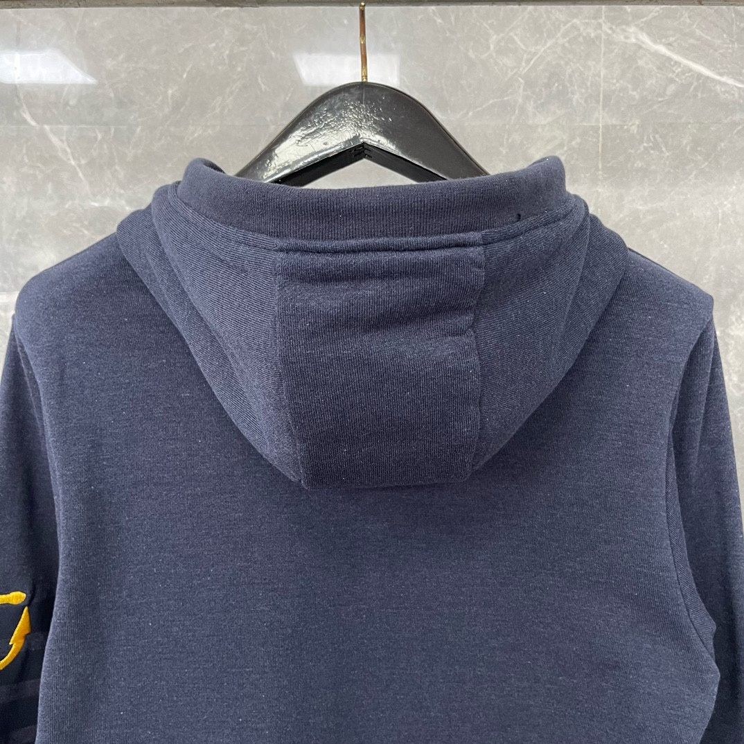 Thom Browne 톰브라운 사선 스트라이프 앵커 자수 집업 후드티 14