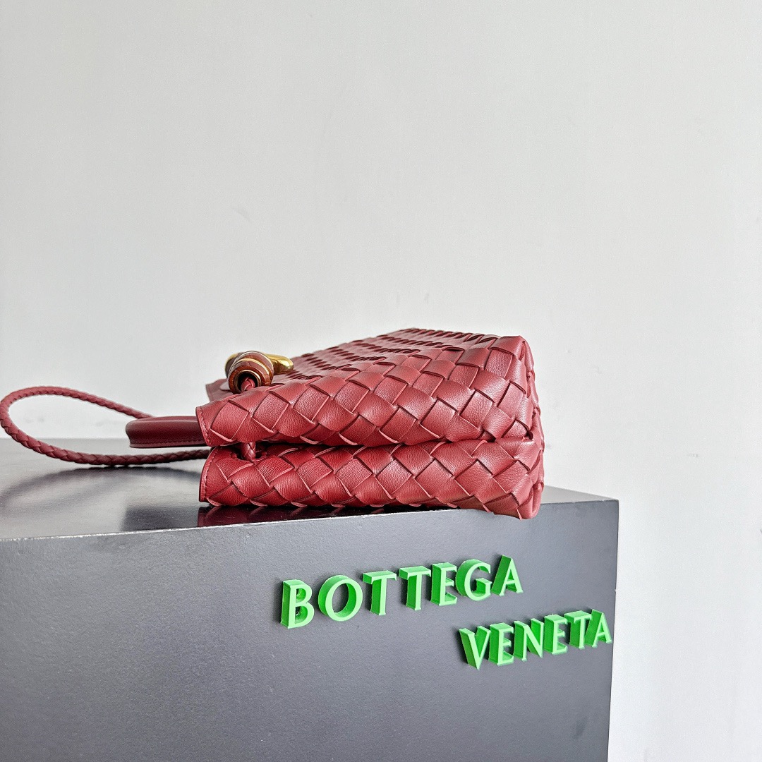 BOTTEGA VENETA 보테가베네타 Andiamo 인트레치아토 토트 크로스백 버건디 25cm 5