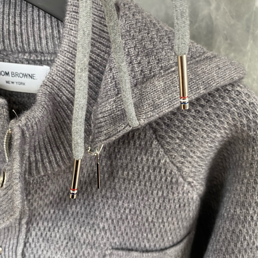 Thom Browne 톰브라운 스트라이프 니트 후드 집업 재킷 13