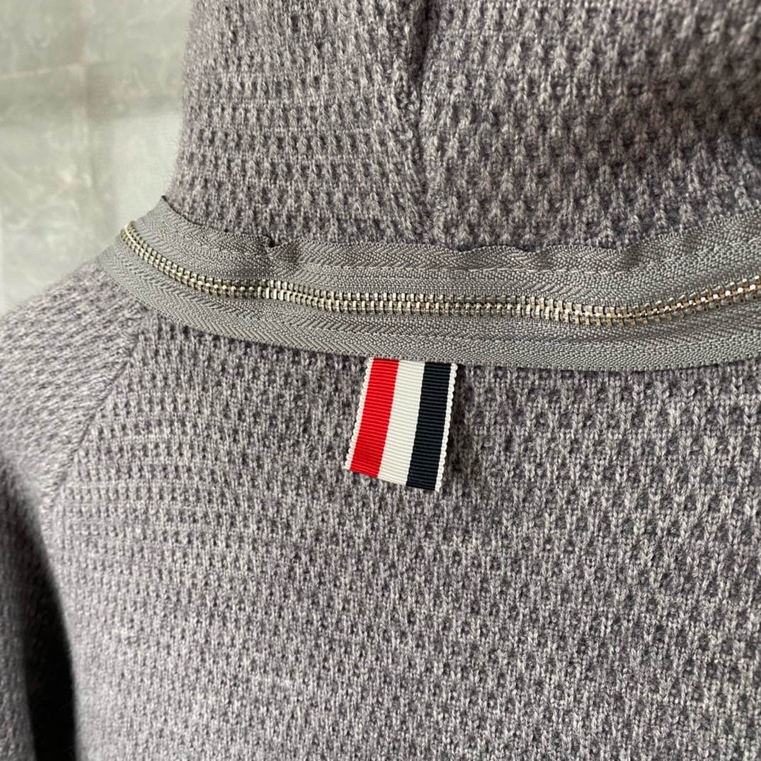 Thom Browne 톰브라운 스트라이프 니트 후드 집업 재킷 16