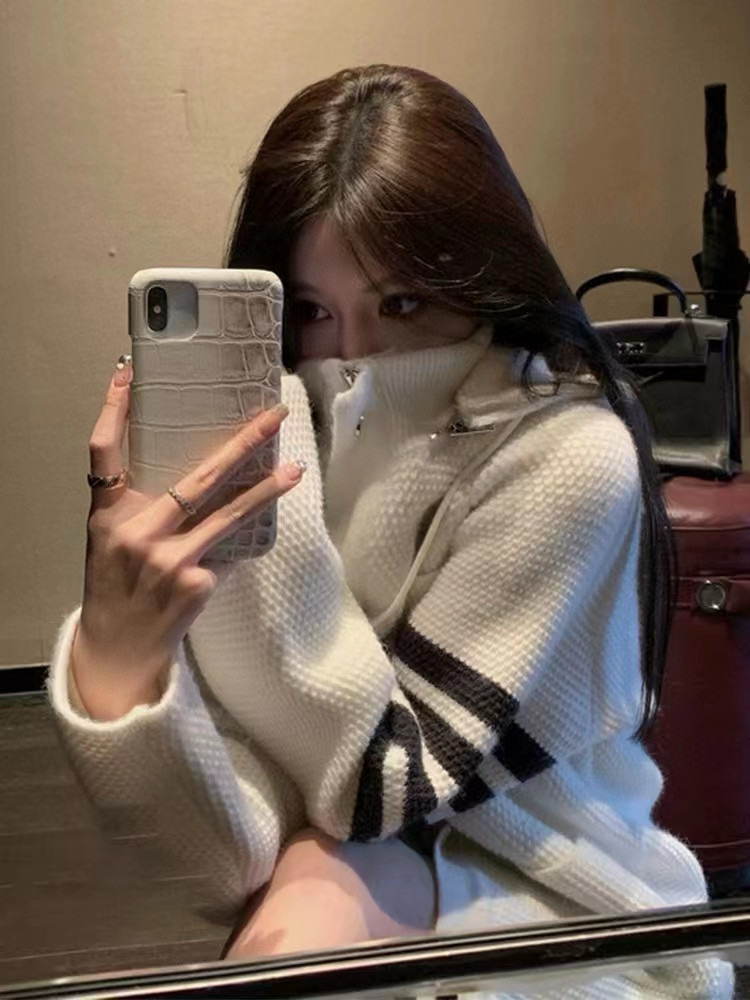 Thom Browne 톰브라운 스트라이프 니트 후드 집업 재킷 3