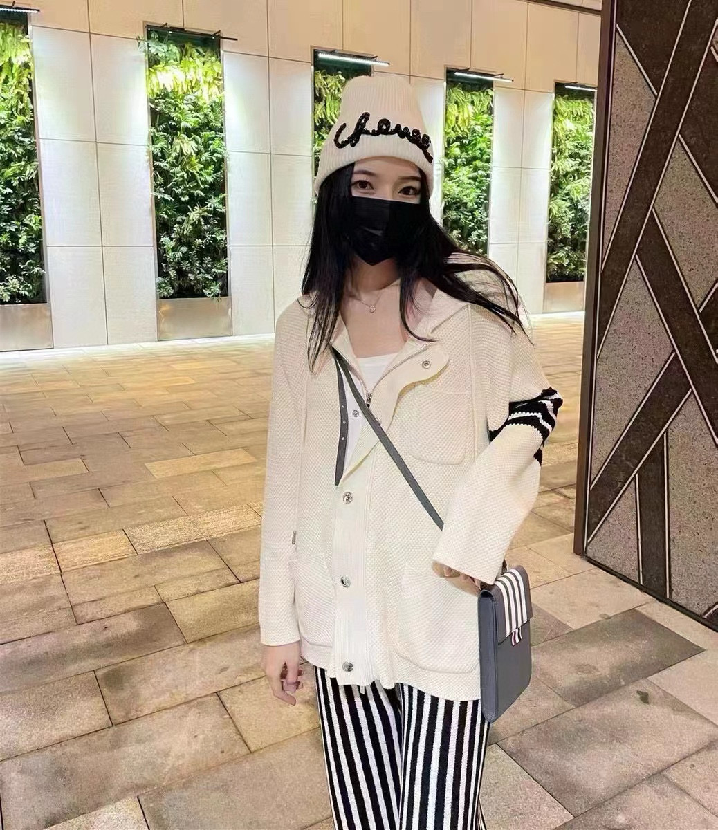 Thom Browne 톰브라운 스트라이프 니트 후드 집업 재킷 4