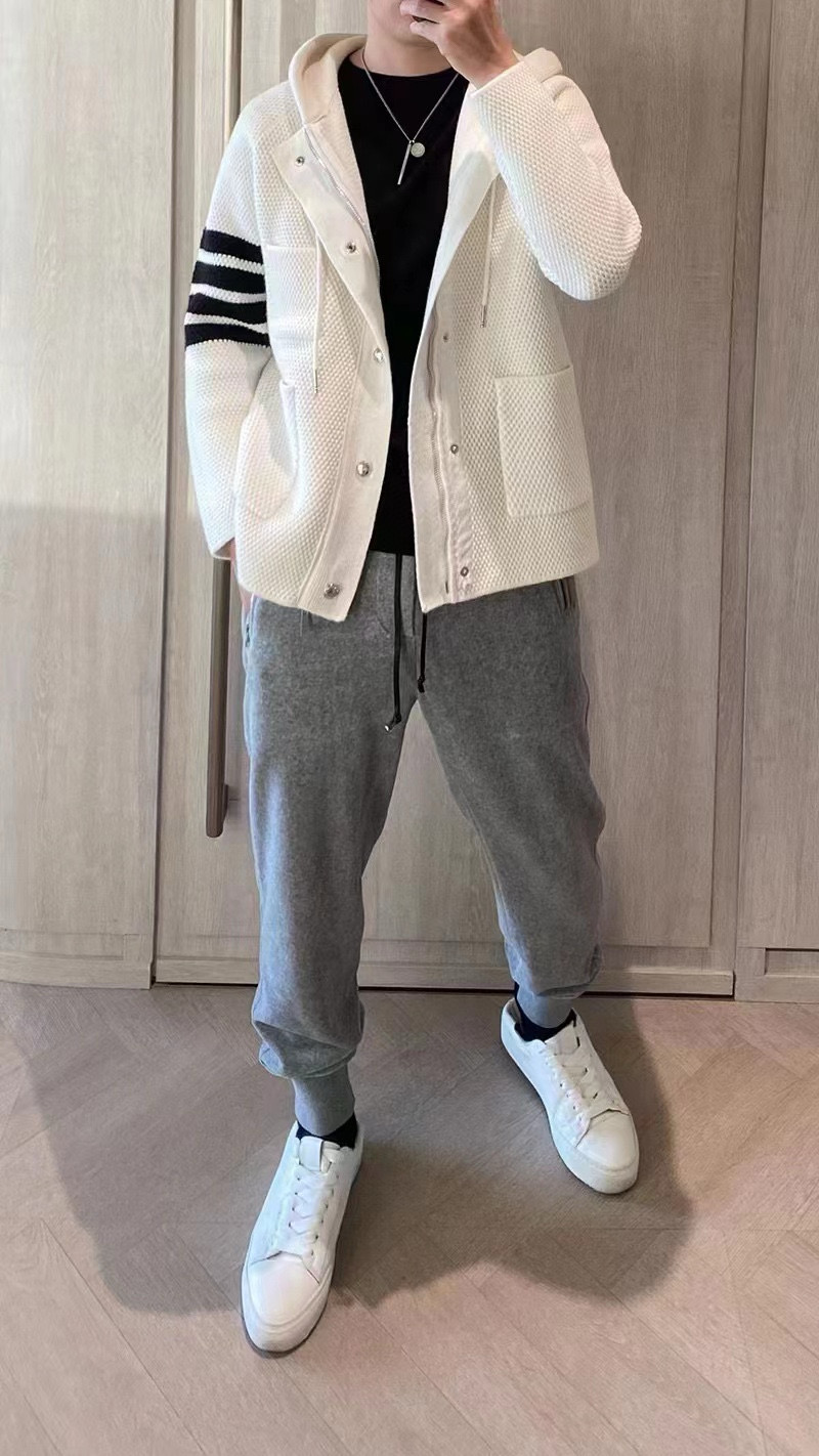 Thom Browne 톰브라운 스트라이프 니트 후드 집업 재킷 6