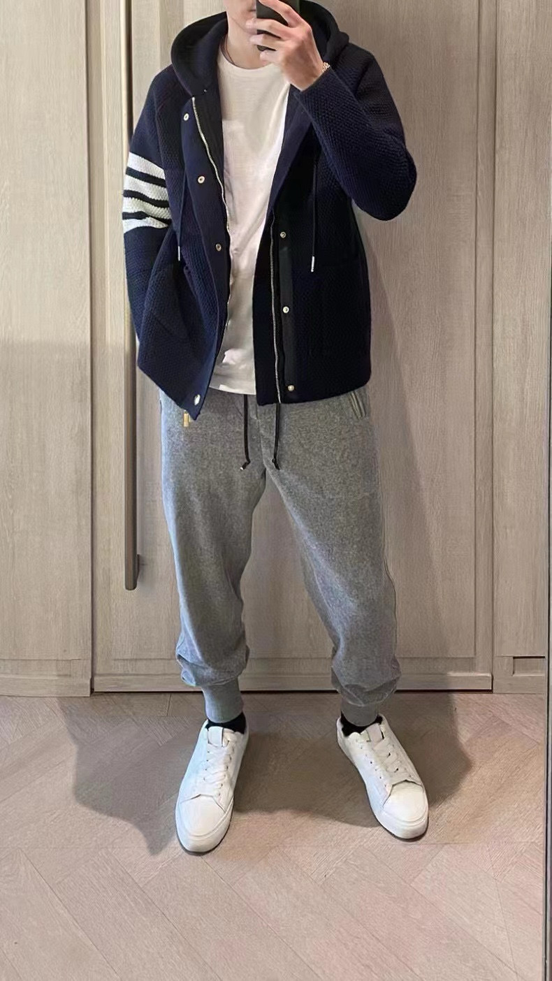 Thom Browne 톰브라운 스트라이프 니트 후드 집업 재킷 3