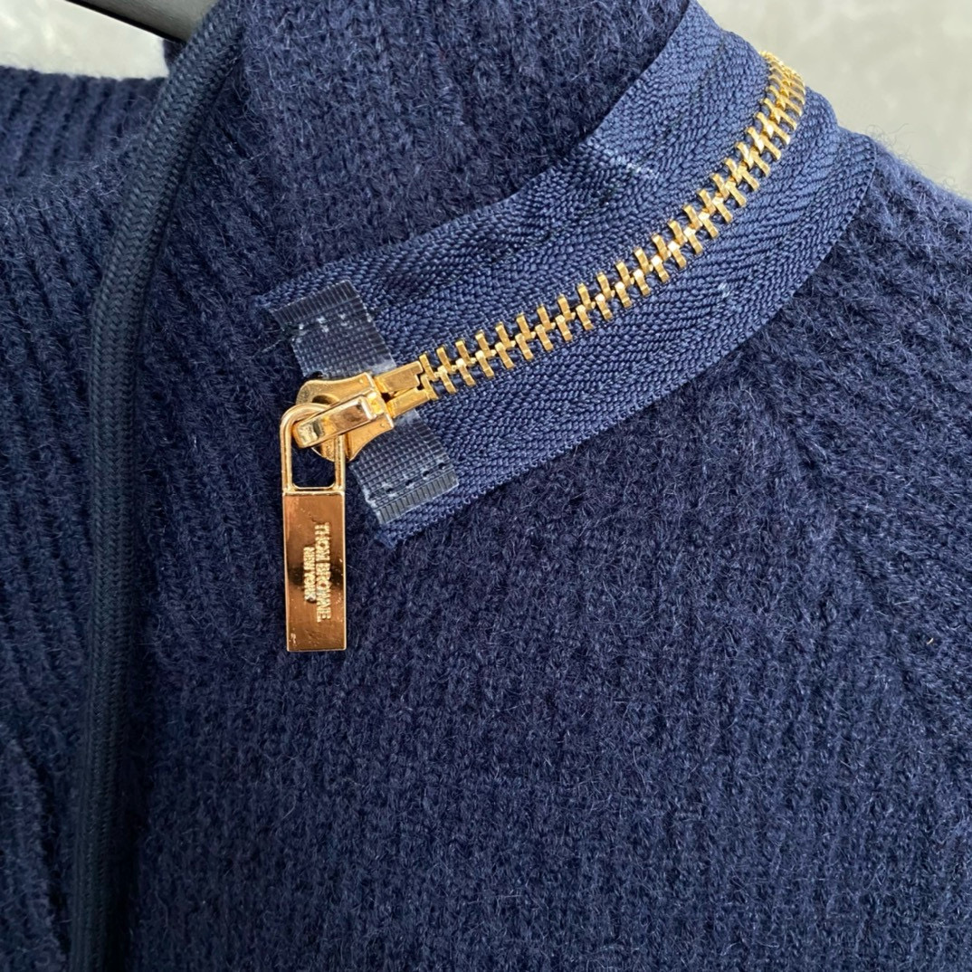 Thom Browne 톰브라운 스트라이프 니트 후드 집업 재킷 10
