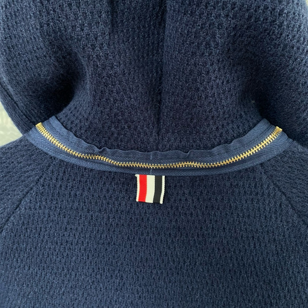 Thom Browne 톰브라운 스트라이프 니트 후드 집업 재킷 12