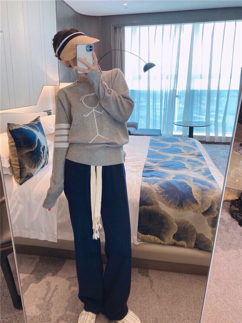 Thom Browne 톰브라운 스틱맨 라운드넥 울 니트 스웨터 4