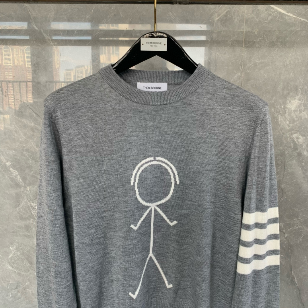 Thom Browne 톰브라운 스틱맨 라운드넥 울 니트 스웨터 7