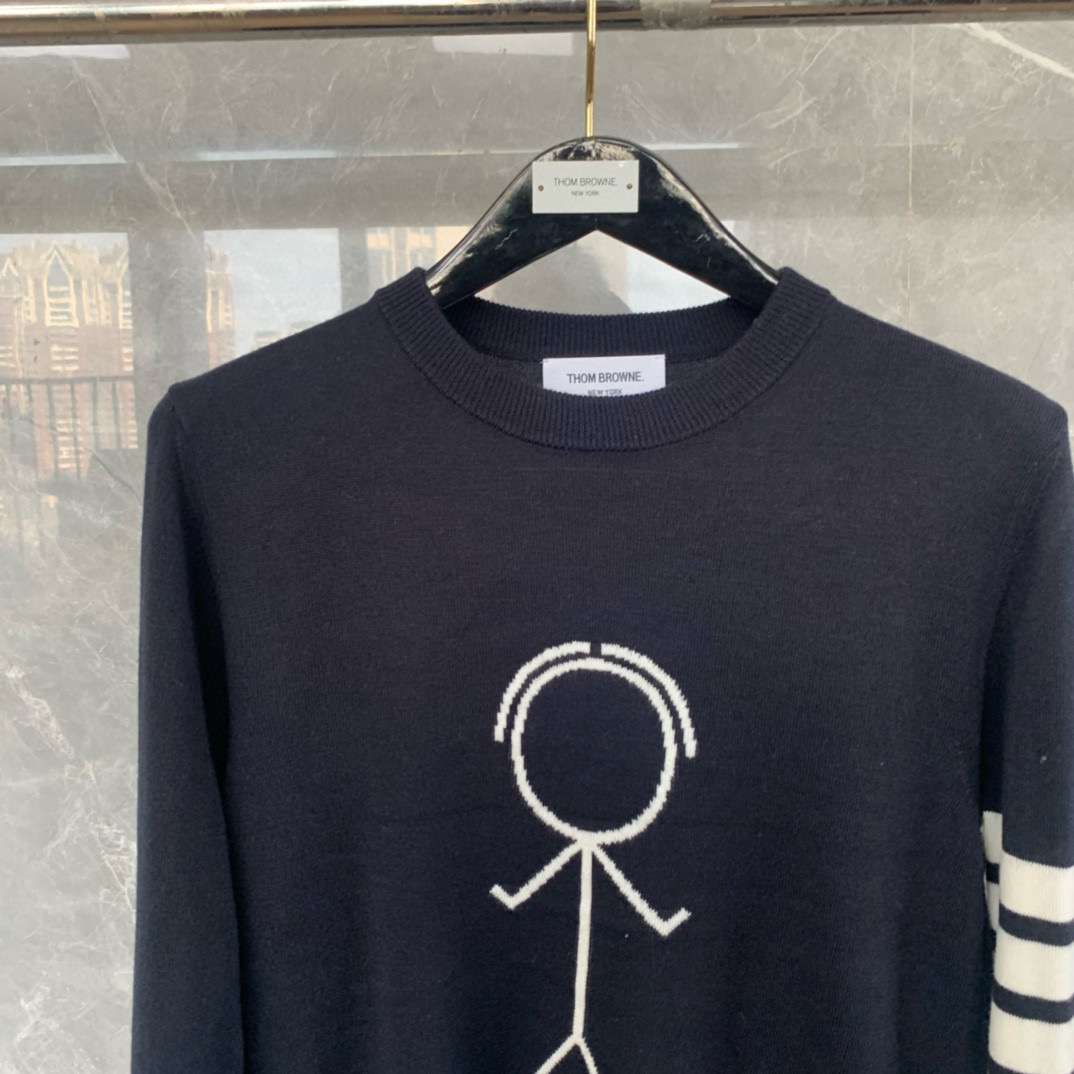 Thom Browne 톰브라운 스틱맨 라운드넥 울 니트 스웨터 6