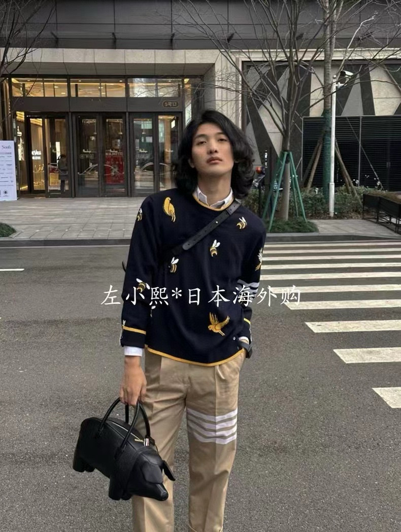 Thom Browne 톰브라운 TB23 FW 비즈 앤 버드 크루넥 니트 스웨터 12