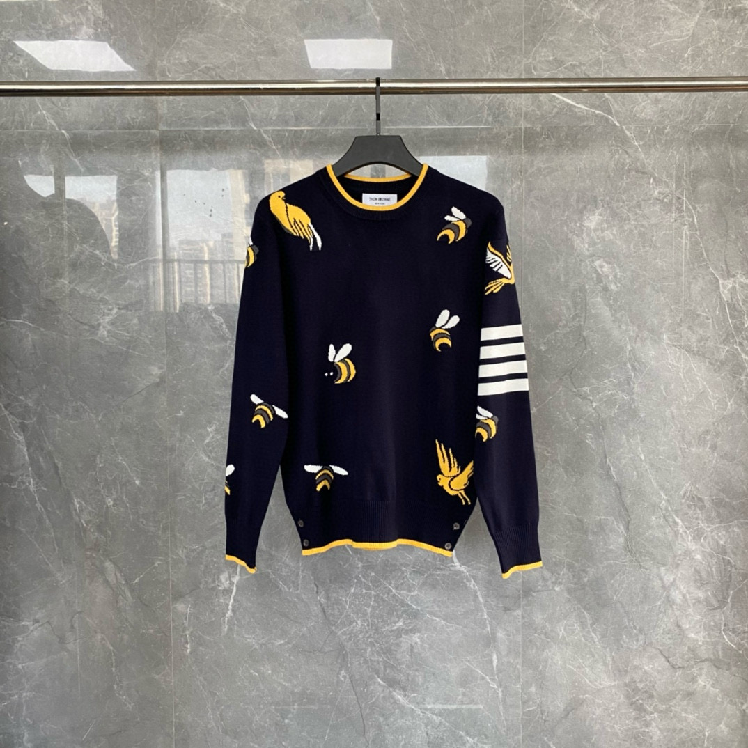Thom Browne 톰브라운 TB23 FW 비즈 앤 버드 크루넥 니트 스웨터 15