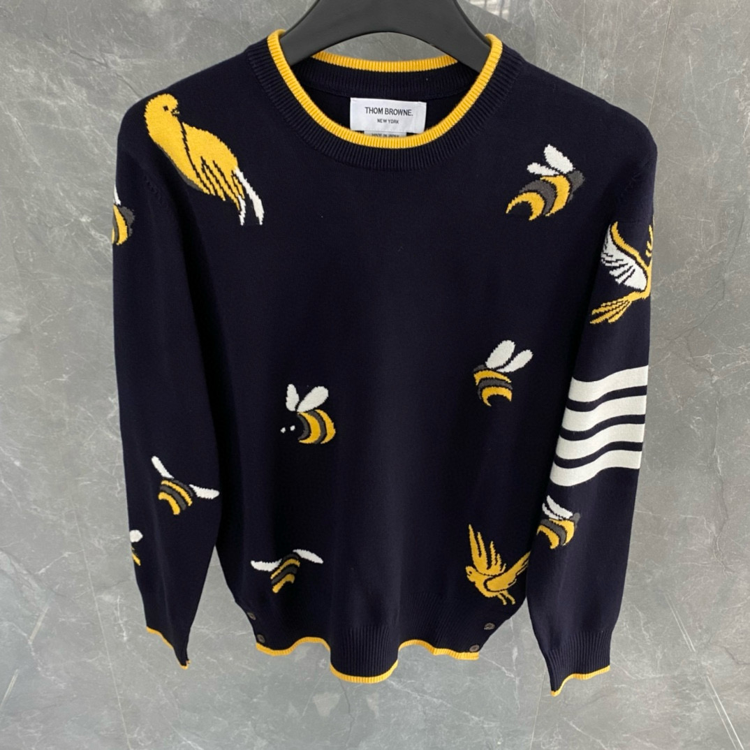 Thom Browne 톰브라운 TB23 FW 비즈 앤 버드 크루넥 니트 스웨터 17