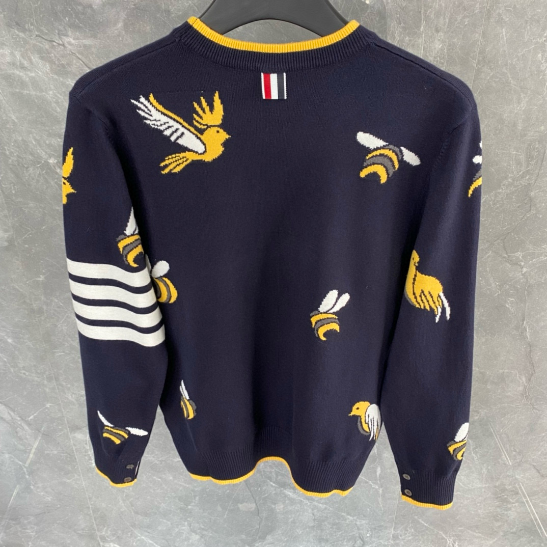 Thom Browne 톰브라운 TB23 FW 비즈 앤 버드 크루넥 니트 스웨터 18