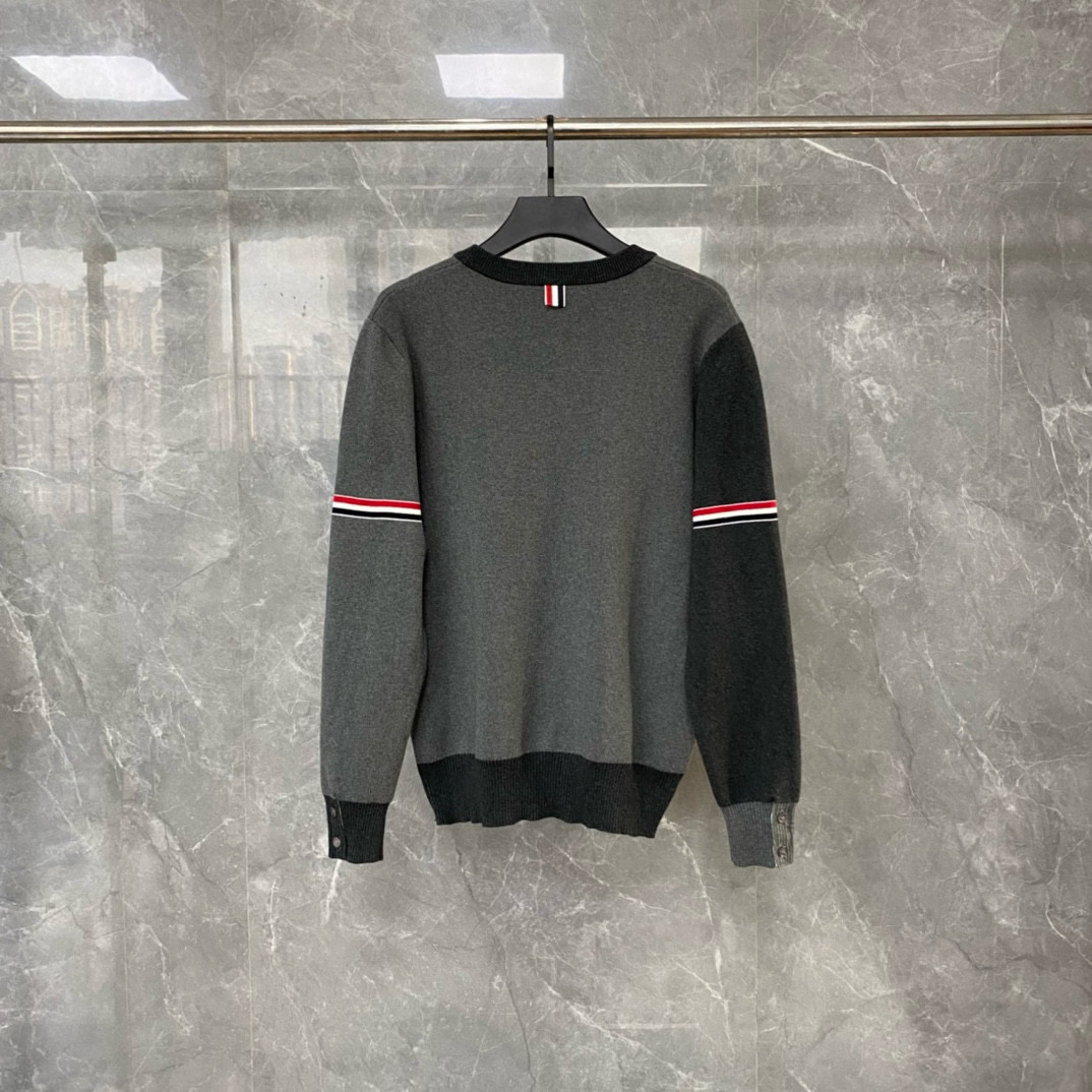 Thom Browne 톰브라운 TB23/FW 삼색 배색 라운드넥 니트 스웨터 15