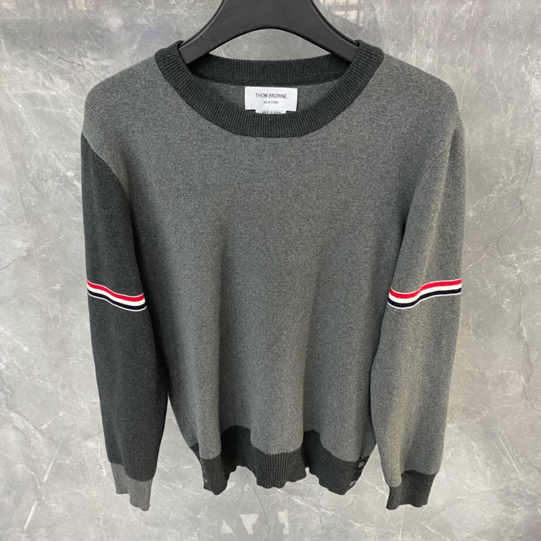 Thom Browne 톰브라운 TB23/FW 삼색 배색 라운드넥 니트 스웨터 16
