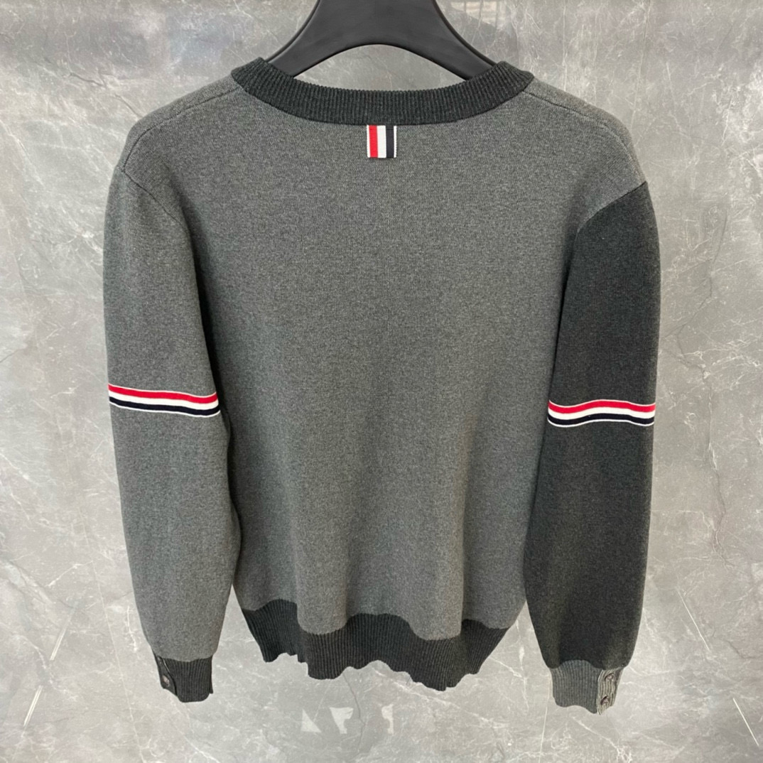Thom Browne 톰브라운 TB23/FW 삼색 배색 라운드넥 니트 스웨터 17