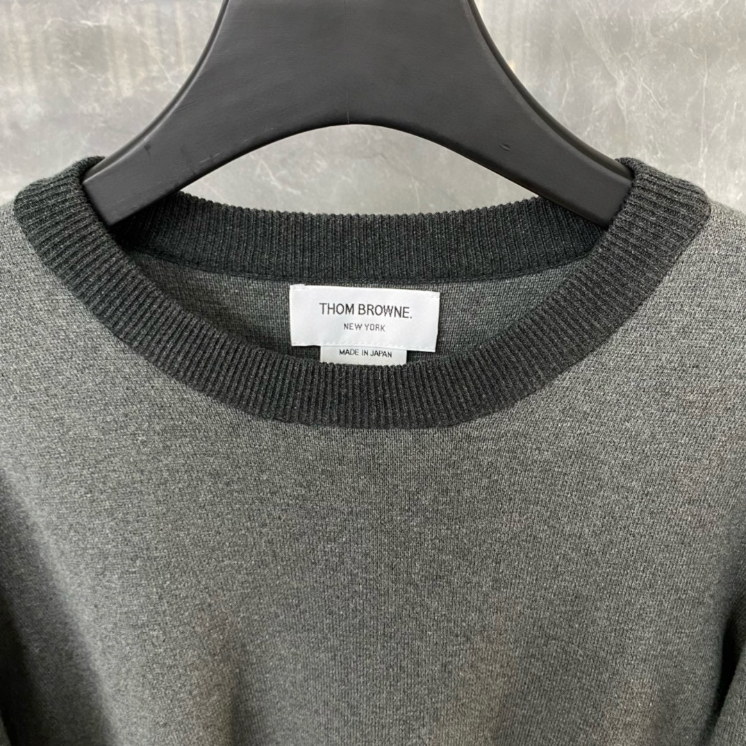 Thom Browne 톰브라운 TB23/FW 삼색 배색 라운드넥 니트 스웨터 18