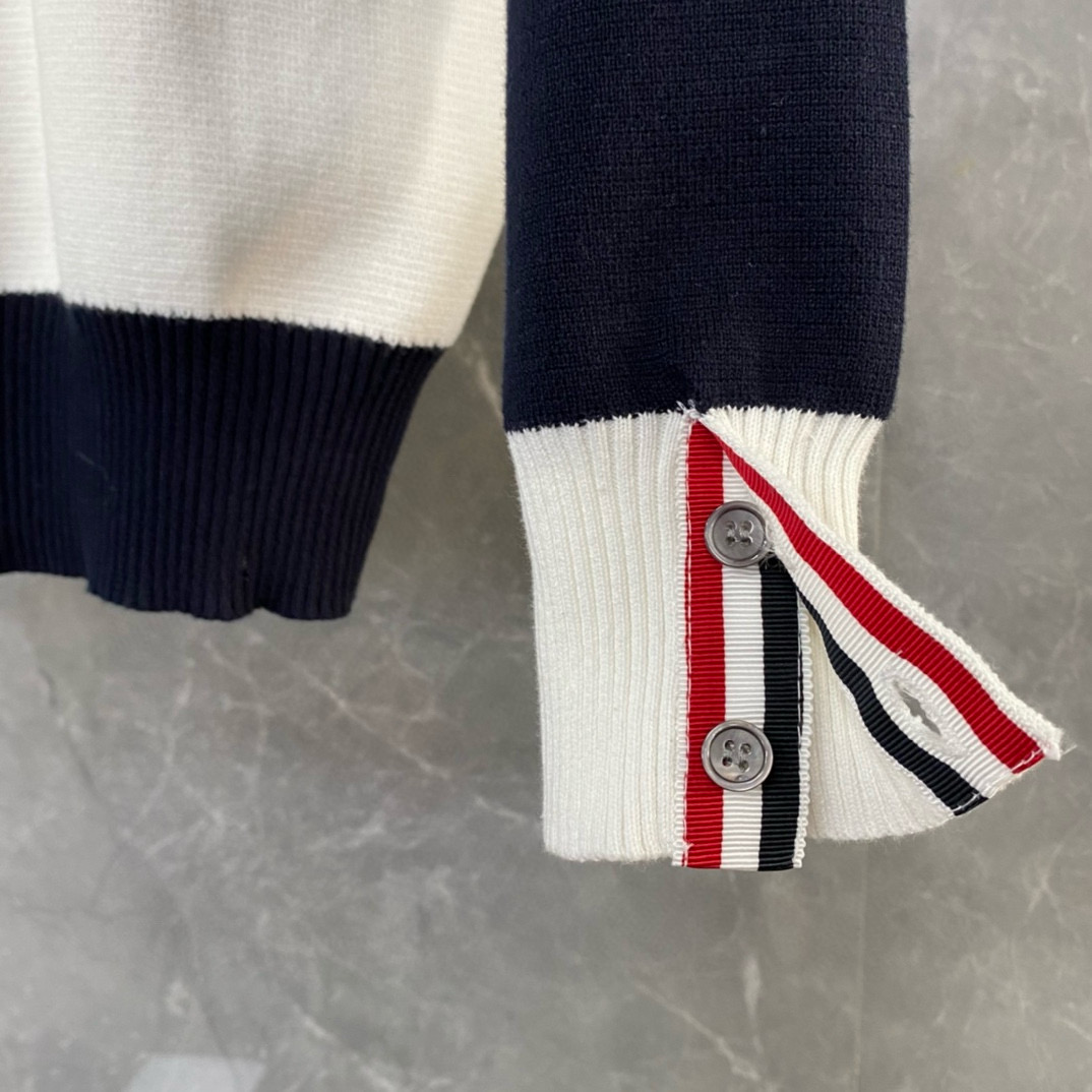 Thom Browne 톰브라운 TB23/FW 삼색 배색 라운드넥 니트 스웨터 16