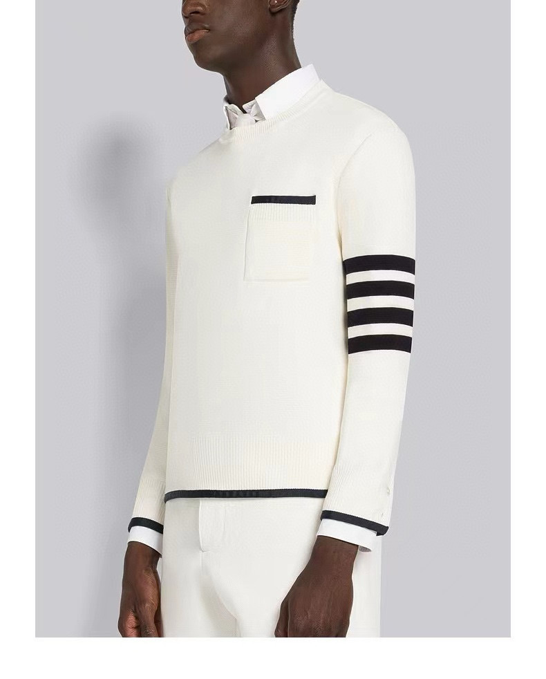 Thom Browne 톰브라운 TB23/FW 가슴 포켓 라운드넥 니트 스웨터 3