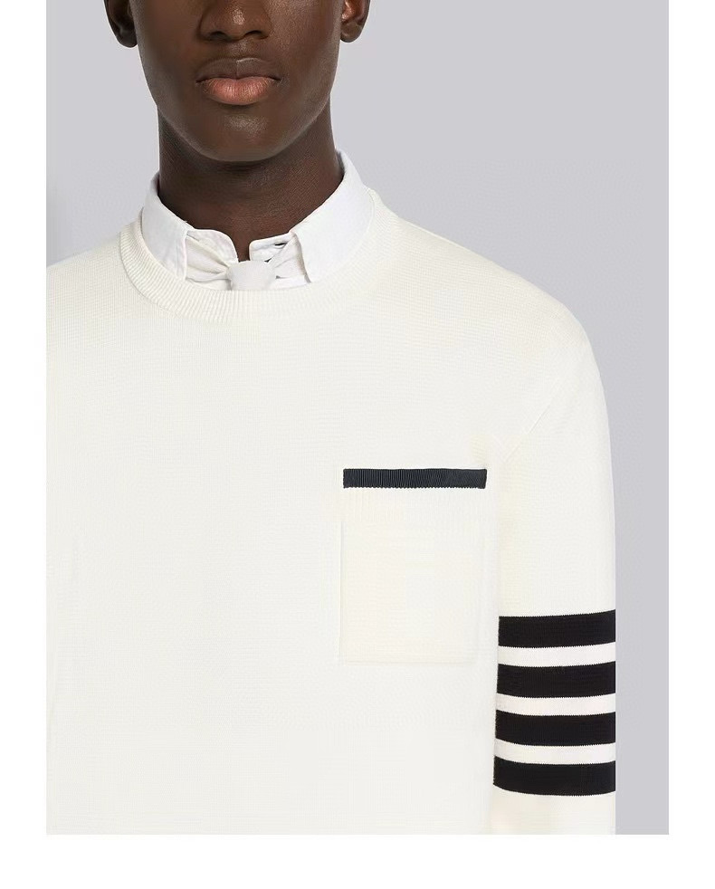 Thom Browne 톰브라운 TB23/FW 가슴 포켓 라운드넥 니트 스웨터 6