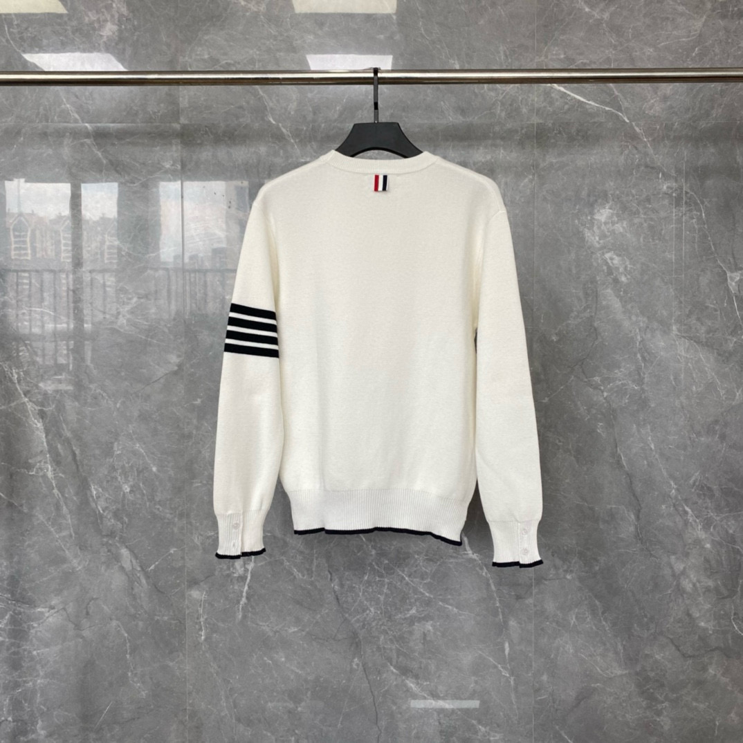 Thom Browne 톰브라운 TB23/FW 가슴 포켓 라운드넥 니트 스웨터 8