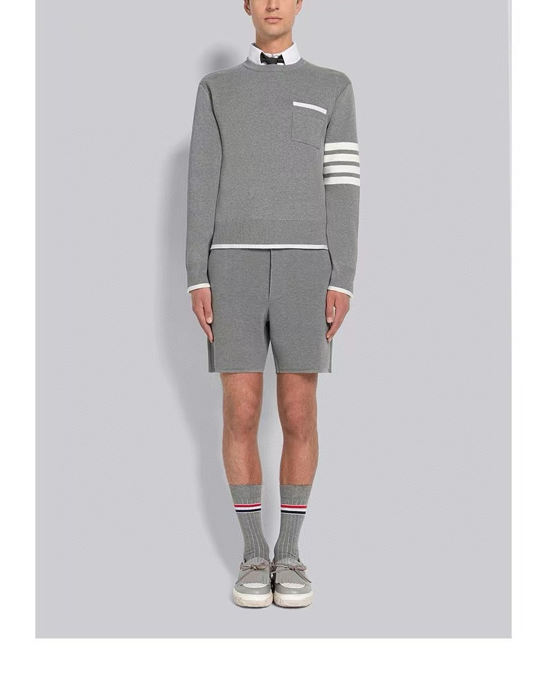 Thom Browne 톰브라운 TB23/FW 가슴 포켓 라운드넥 니트 스웨터 4