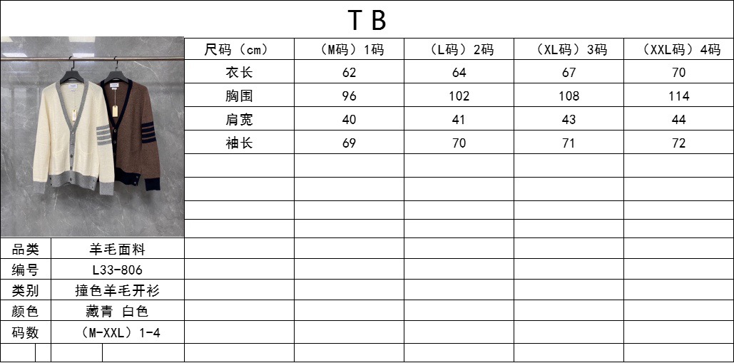 Thom Browne 톰브라운 컬러블록 울 가디건 1