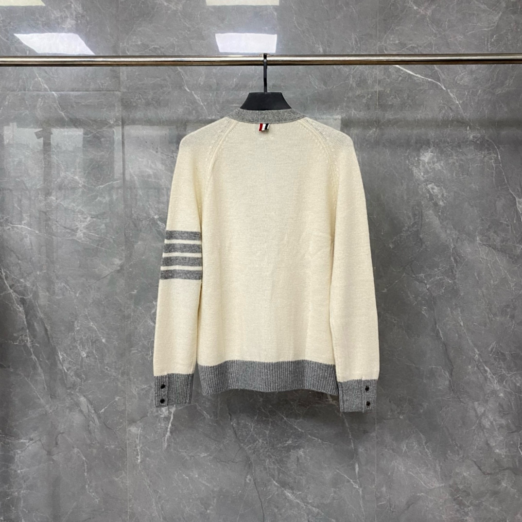 Thom Browne 톰브라운 컬러블록 울 가디건 9