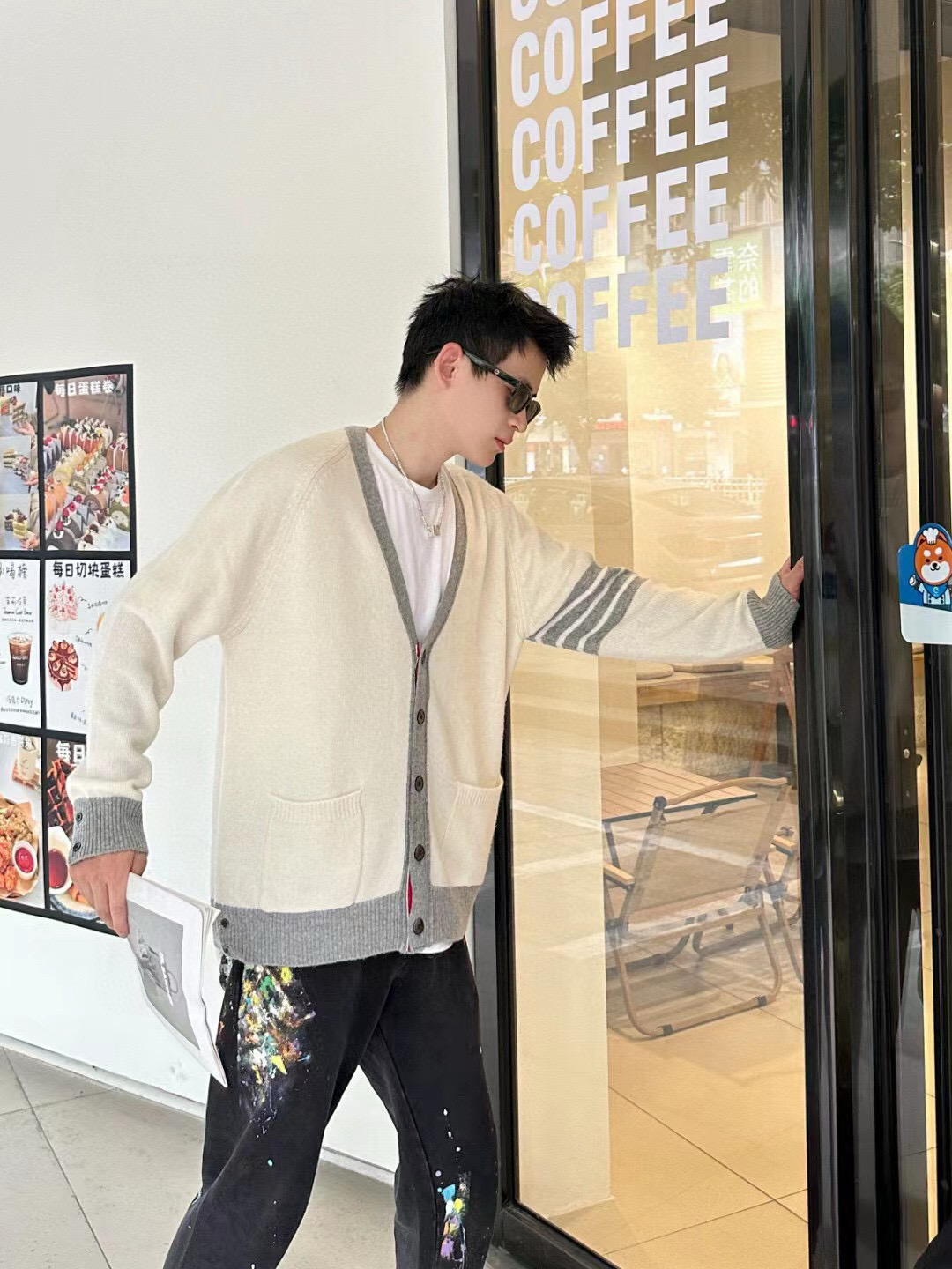 Thom Browne 톰브라운 컬러블록 울 가디건 21