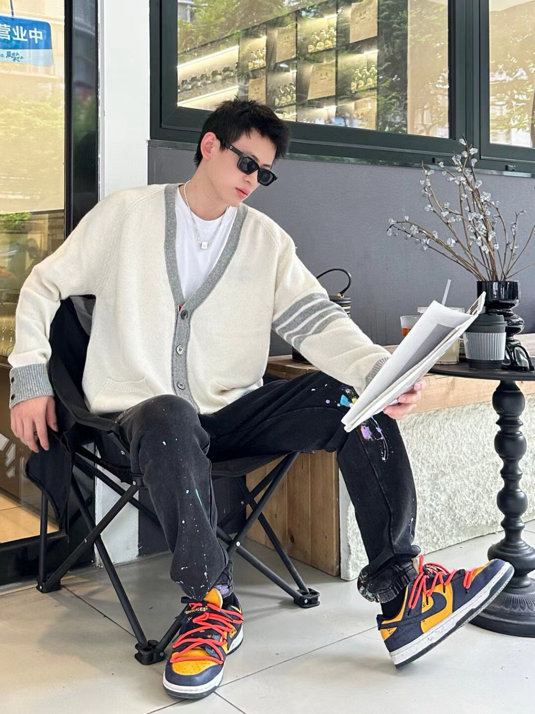 Thom Browne 톰브라운 컬러블록 울 가디건 22