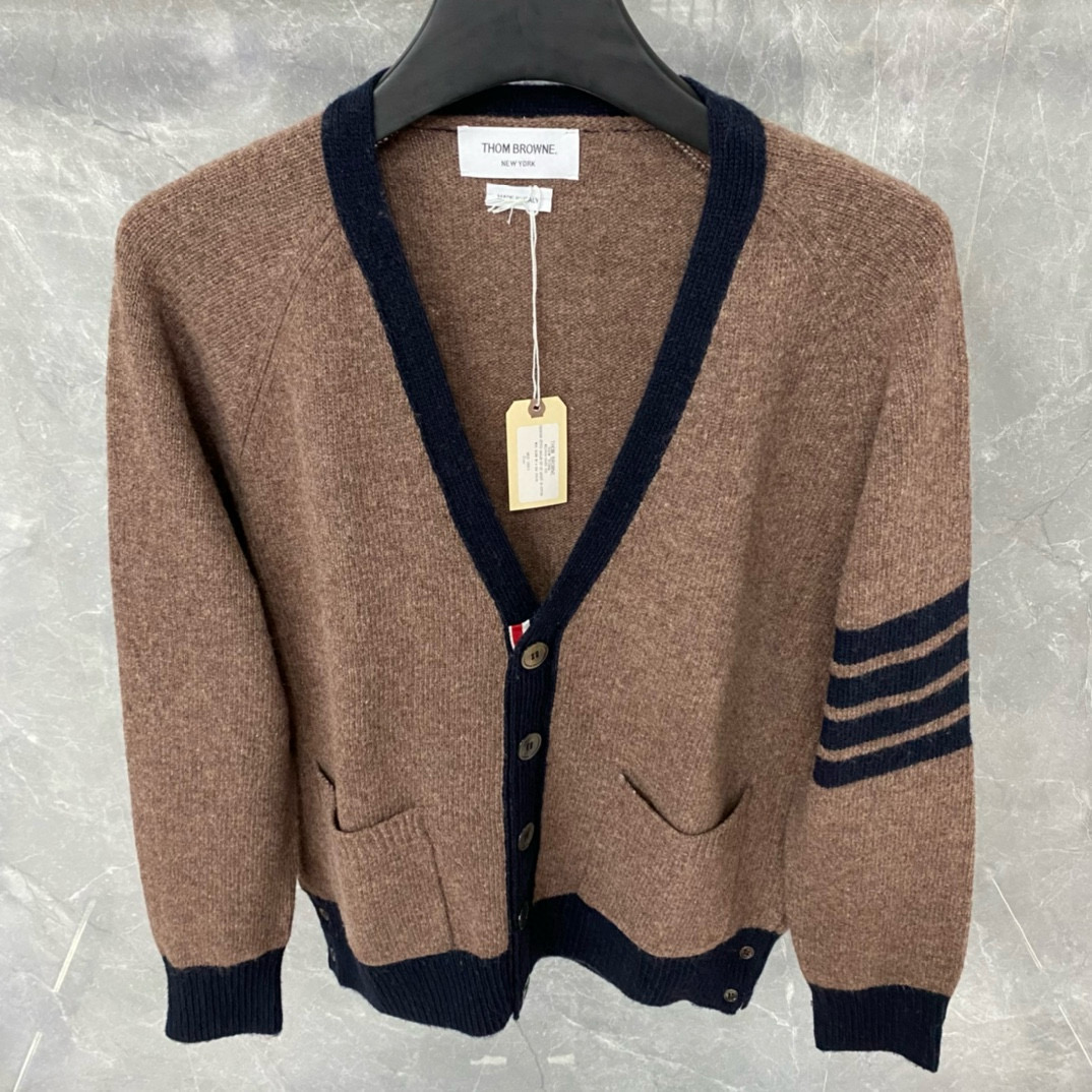 Thom Browne 톰브라운 컬러블록 울 가디건 7