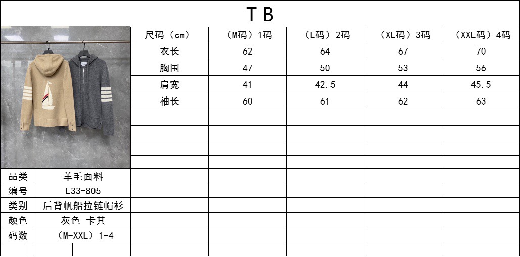 Thom Browne 톰브라운 세일보트 인타르시아 울 후드 집업 니트 1