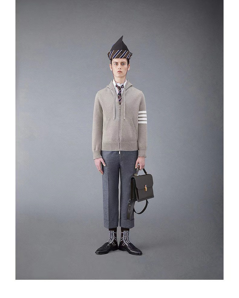 Thom Browne 톰브라운 세일보트 인타르시아 울 후드 집업 니트 4