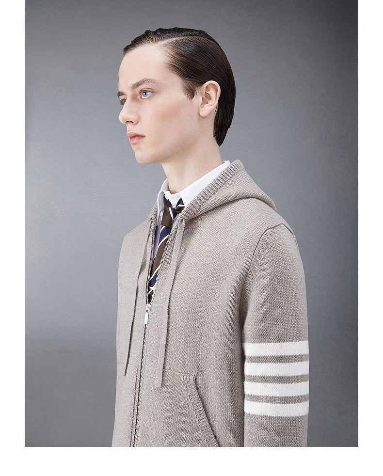 Thom Browne 톰브라운 세일보트 인타르시아 울 후드 집업 니트 5