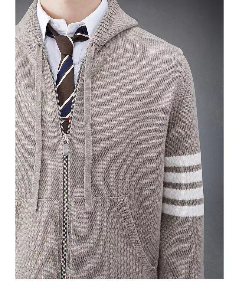 Thom Browne 톰브라운 세일보트 인타르시아 울 후드 집업 니트 6