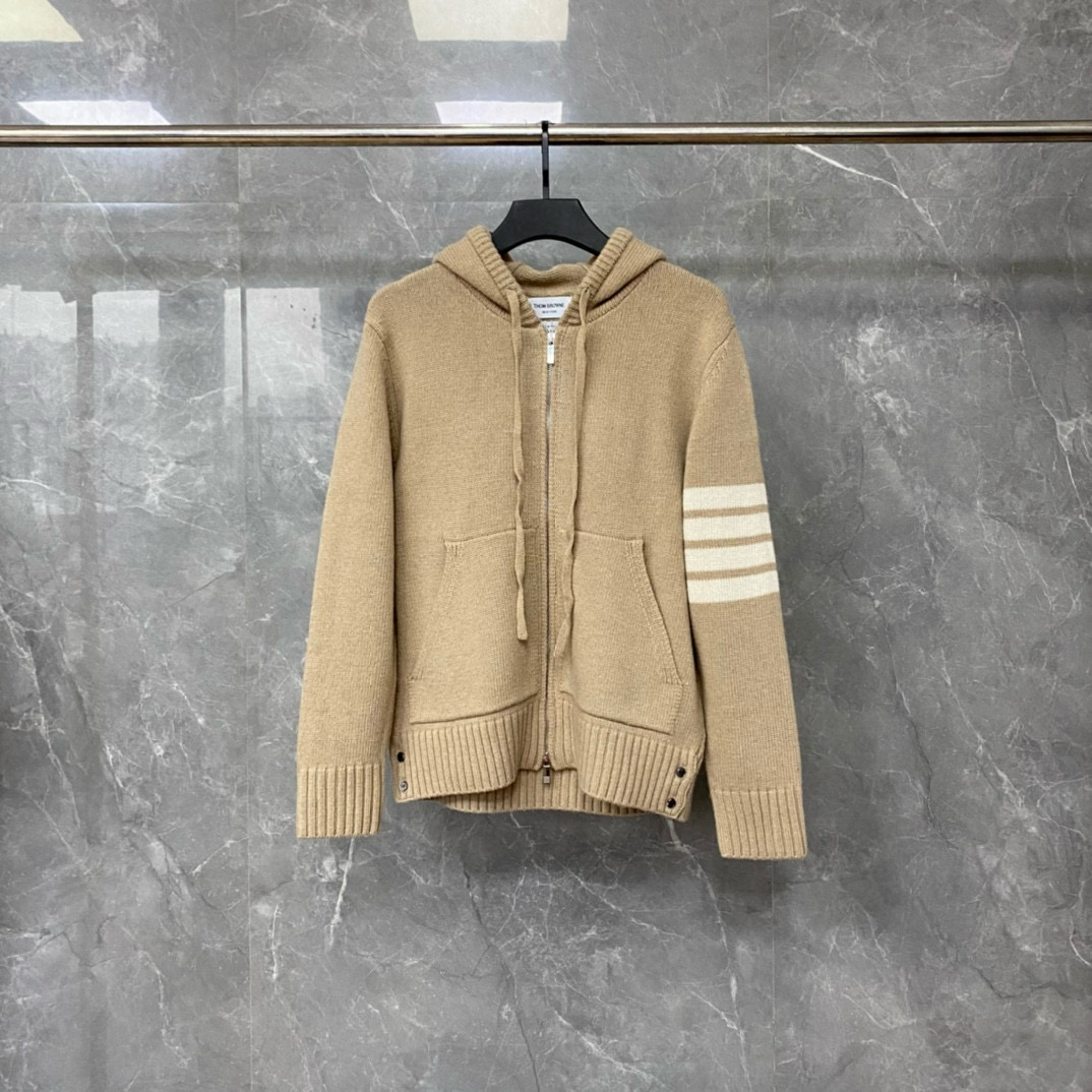 Thom Browne 톰브라운 세일보트 인타르시아 울 후드 집업 니트 7