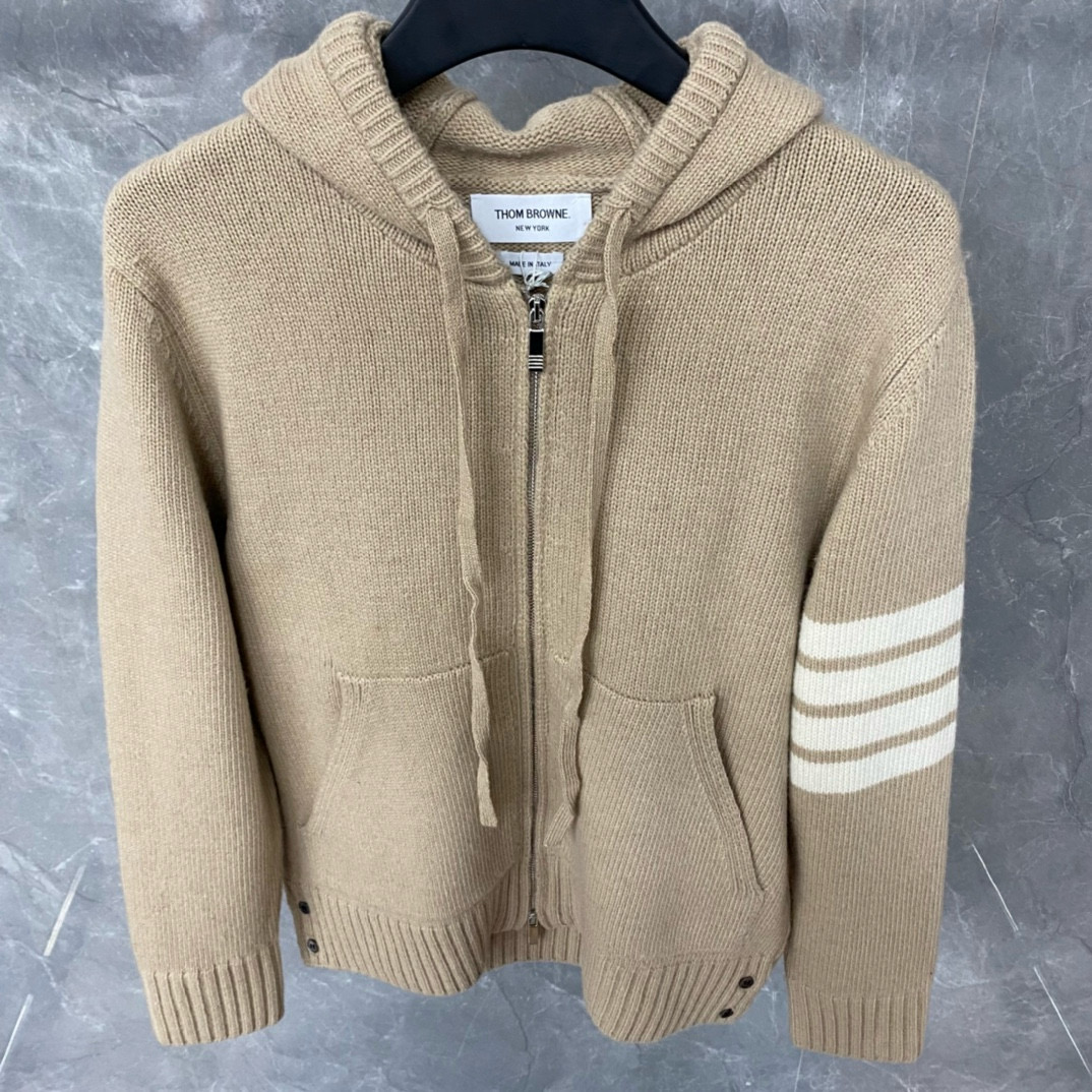 Thom Browne 톰브라운 세일보트 인타르시아 울 후드 집업 니트 9