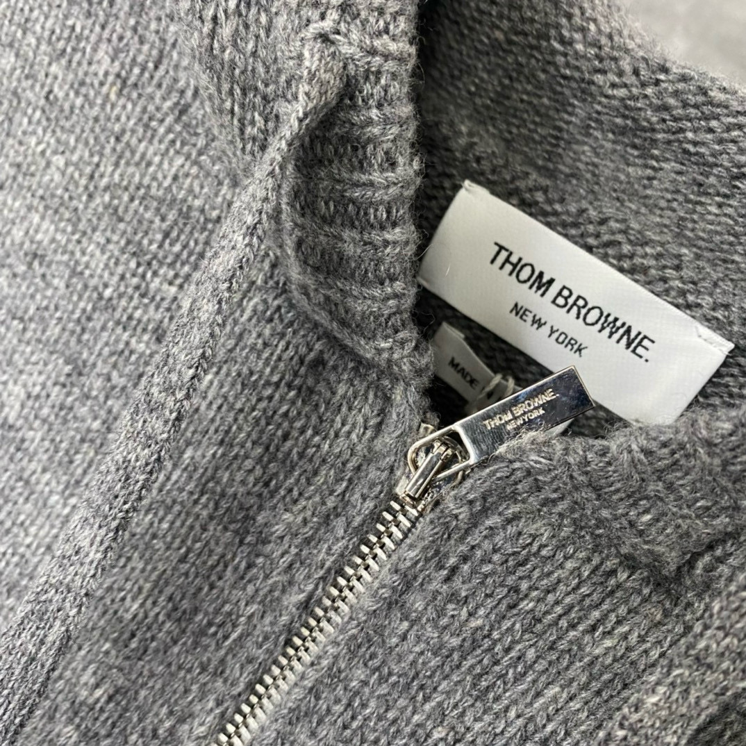 Thom Browne 톰브라운 세일보트 인타르시아 울 후드 집업 니트 10