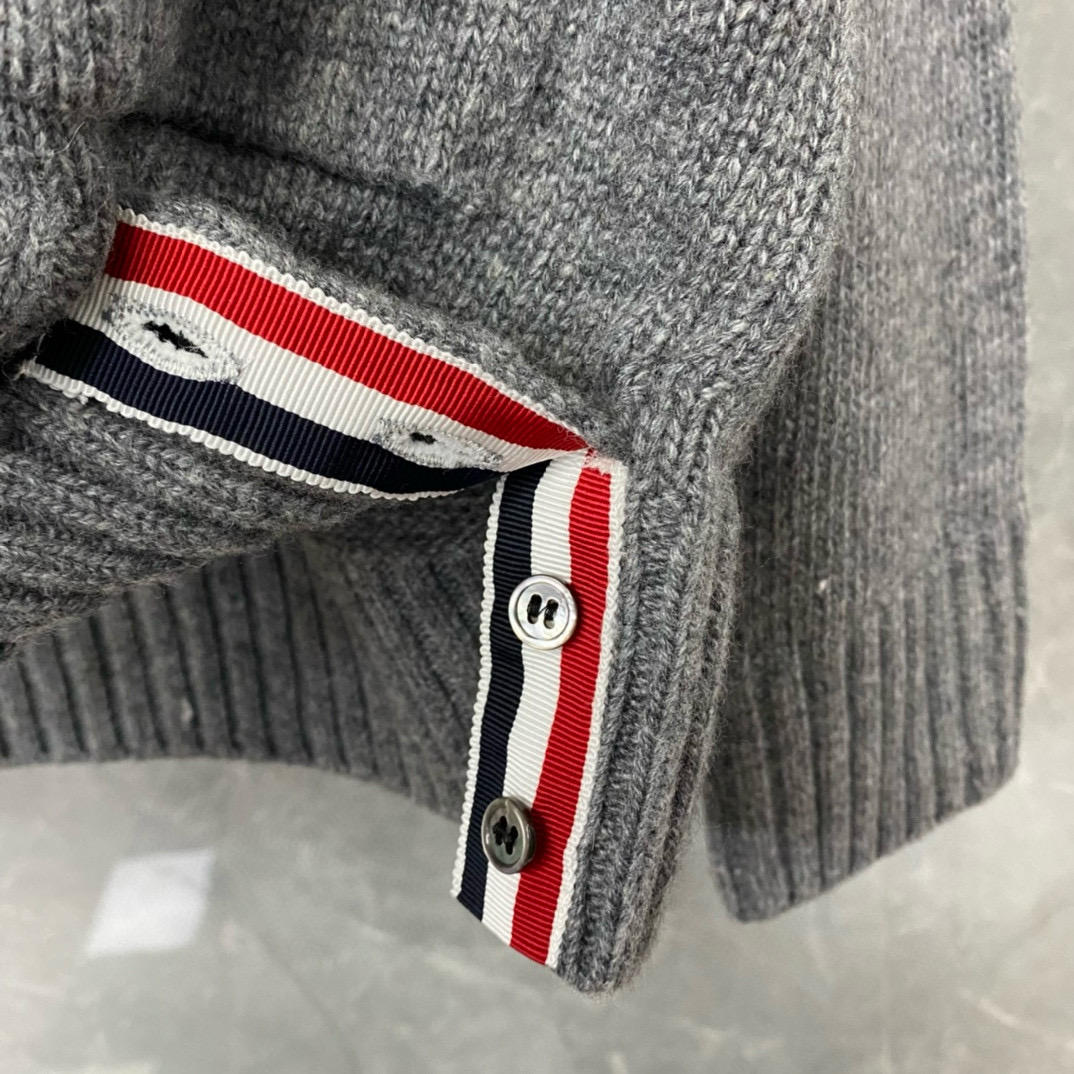 Thom Browne 톰브라운 세일보트 인타르시아 울 후드 집업 니트 12