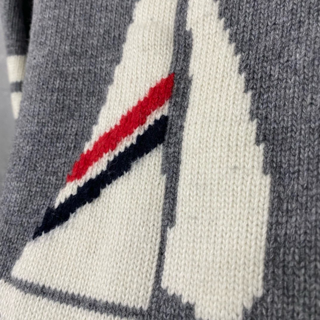 Thom Browne 톰브라운 세일보트 인타르시아 울 후드 집업 니트 13