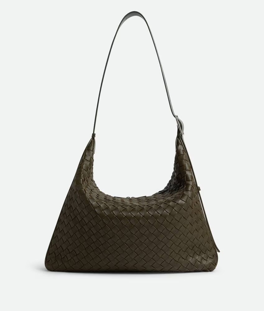 BOTTEGA VENETA 보테가베네타 트래블러 인트레치아토 디어 레더 숄더백 4