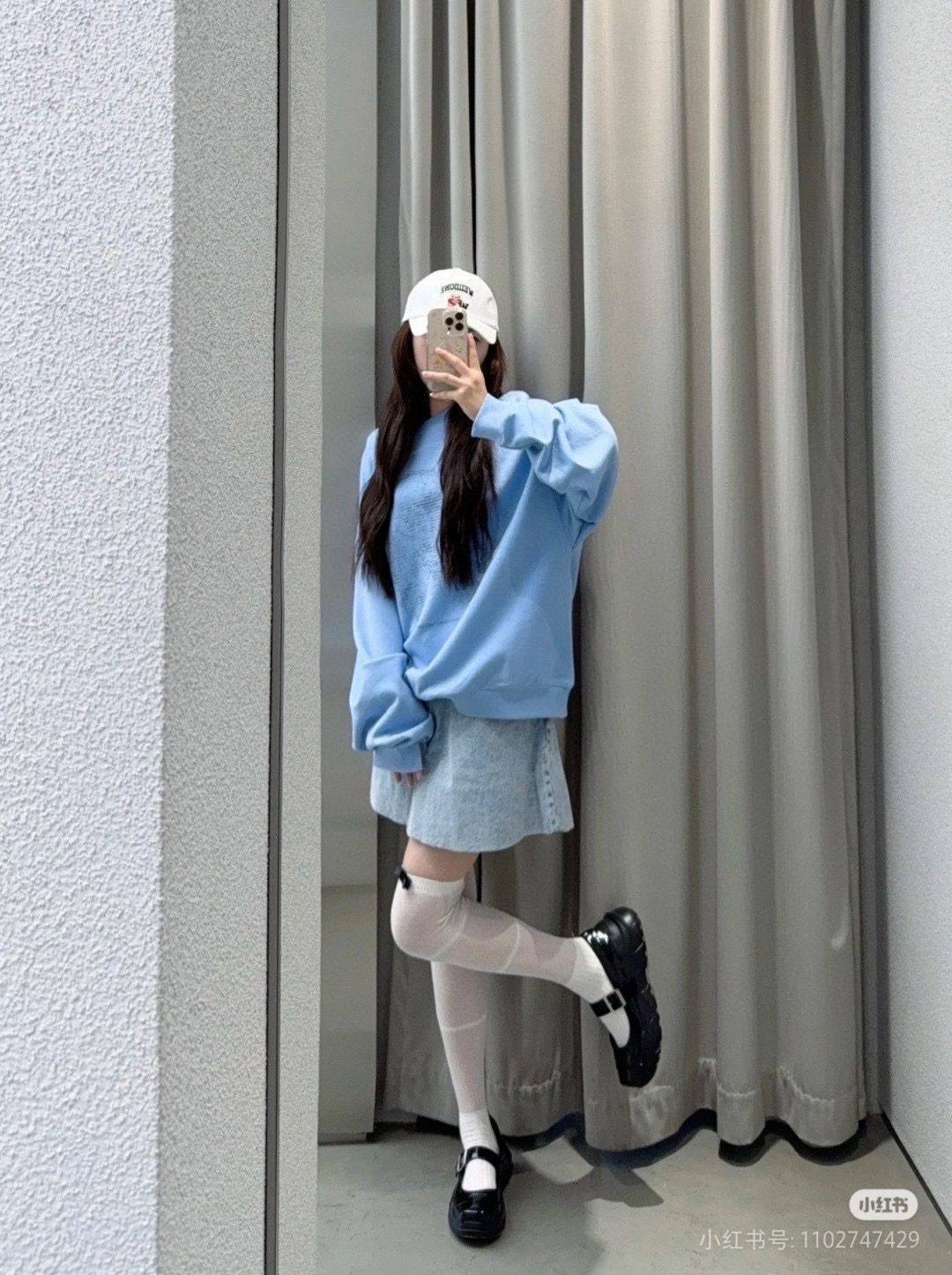 We11done 테디베어 스카이 블루 맨투맨 8