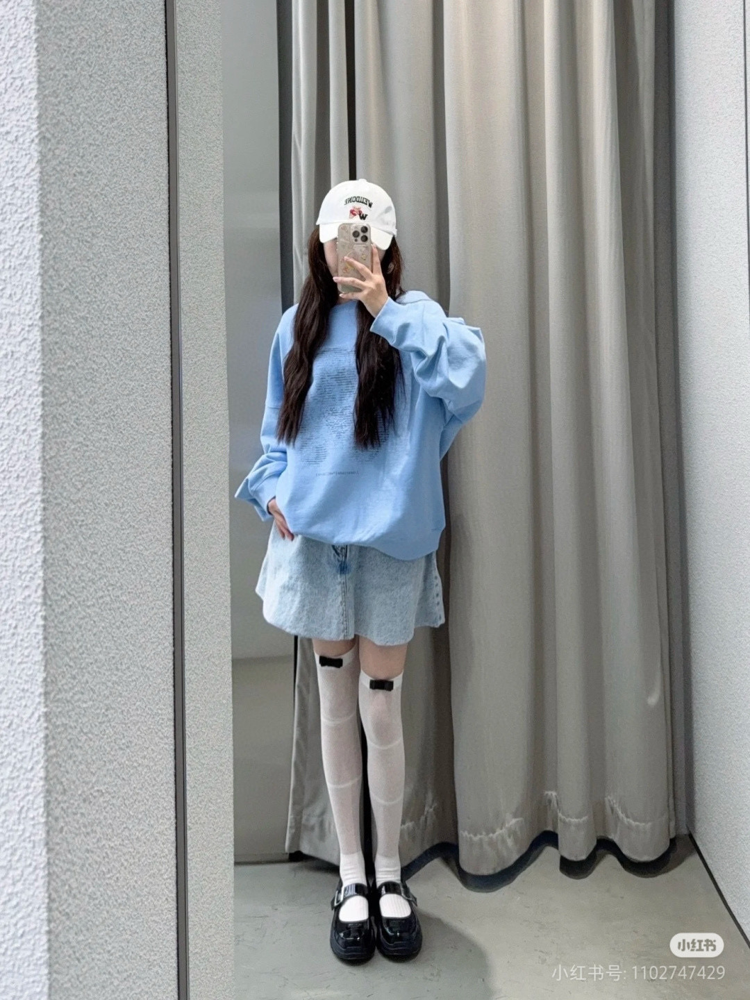 We11done 테디베어 스카이 블루 맨투맨 9