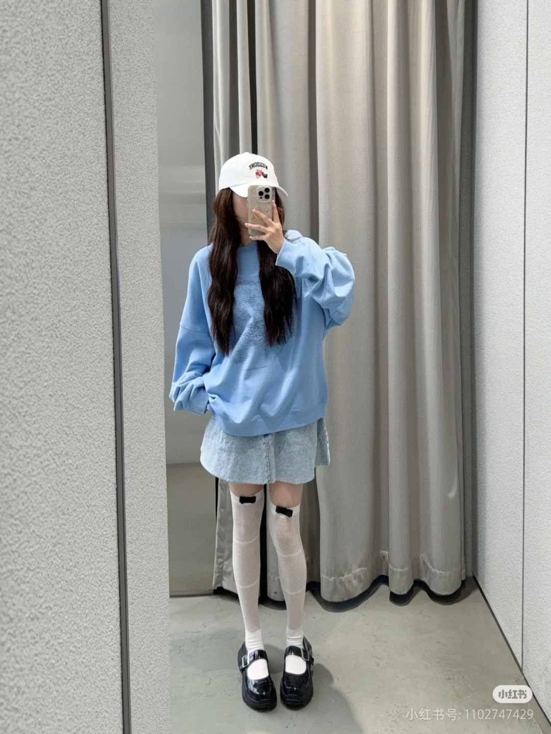 We11done 테디베어 스카이 블루 맨투맨 10